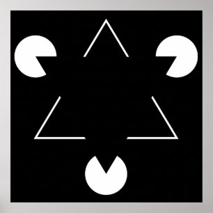 Kanizsa triangle poster