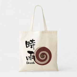 Kanji Art: “Shigure” (Drizzle) – An Autumn Showers Tote Bag