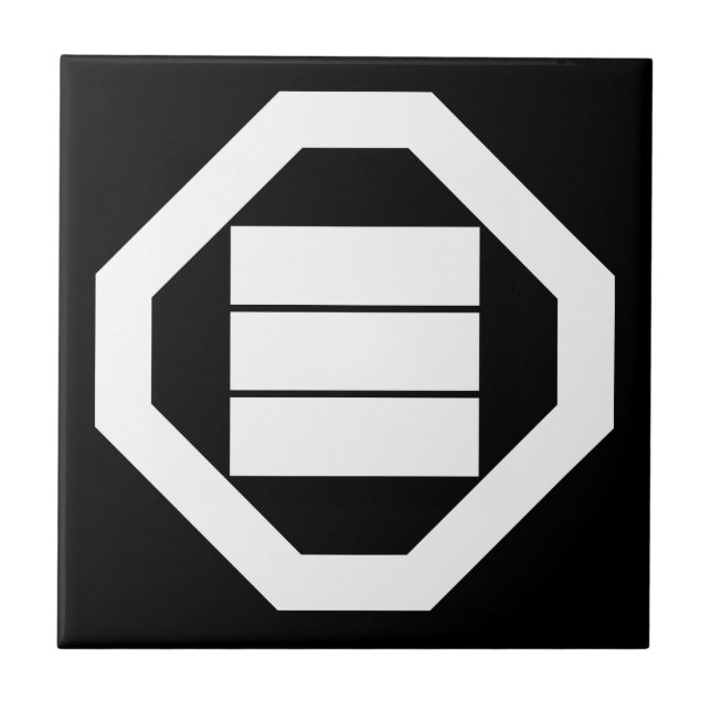 Kanji characters for three on tray tile (Front)