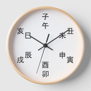 Kanji Clock - Chinese Zodiac - Time of the Day - 