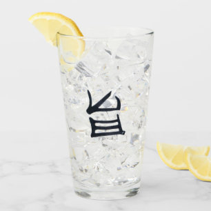 Kanji Delicious black glass tumbler
