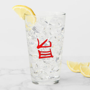 Kanji Delicious red glass tumbler