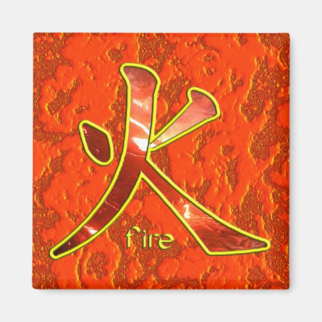 Kanji : Feu - Magnet #1 (Devant)