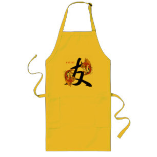 Kanji Koi Fish Friend Long Apron