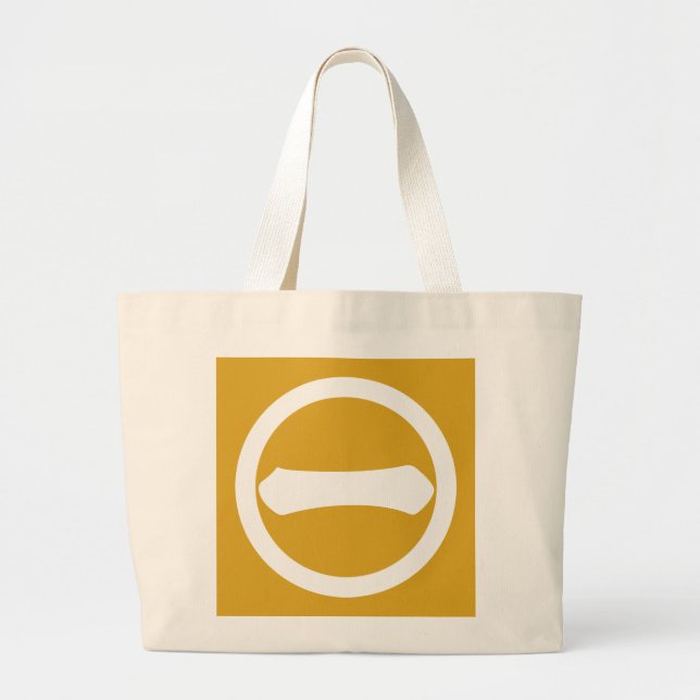 Kanji numeral one in circle large tote bag (Front)