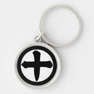 Kanji numeral ten in circle keychain