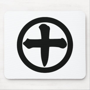 Kanji numeral ten in circle mouse pad