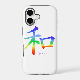 Kanji Peace Symbol in Chakra Colours