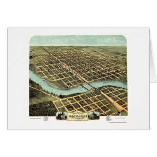 Kankakee, IL Panoramic Map - 1869