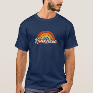 Kankakee Illinois IL Vintage Rainbow Retro 70S T-Shirt