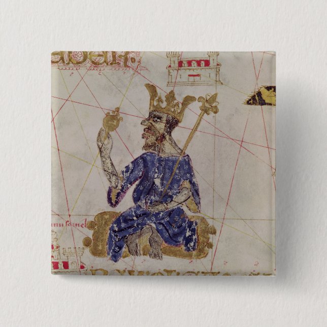 Kankou Mousa, King of Mali 2 Inch Square Button (Front)