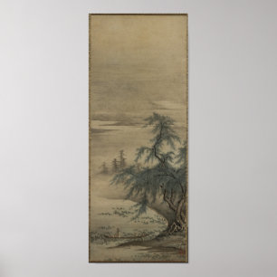 Kano Masanobu - Appreciating Lotuses Poster