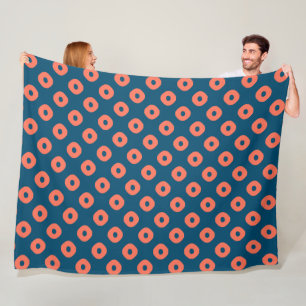 "Kanoko" Fawn Spot Pattern Salmon Pink Fleece Blanket