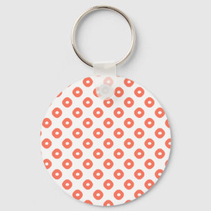 "Kanoko" Fawn Spot Pattern Salmon Pink Keychain