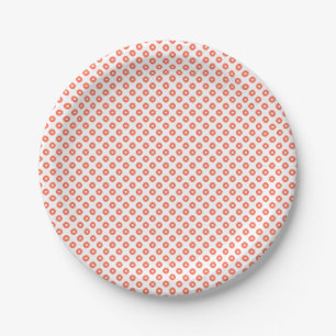 "Kanoko" Fawn Spot Pattern Salmon Pink Paper Plate