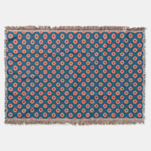 "Kanoko" Fawn Spot Pattern Salmon Pink Throw Blanket