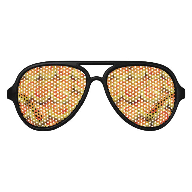 Kanom Pia ขนมเปี๊ยะ ~ Asian Sweets Desserts Food Aviator Sunglasses (Front)