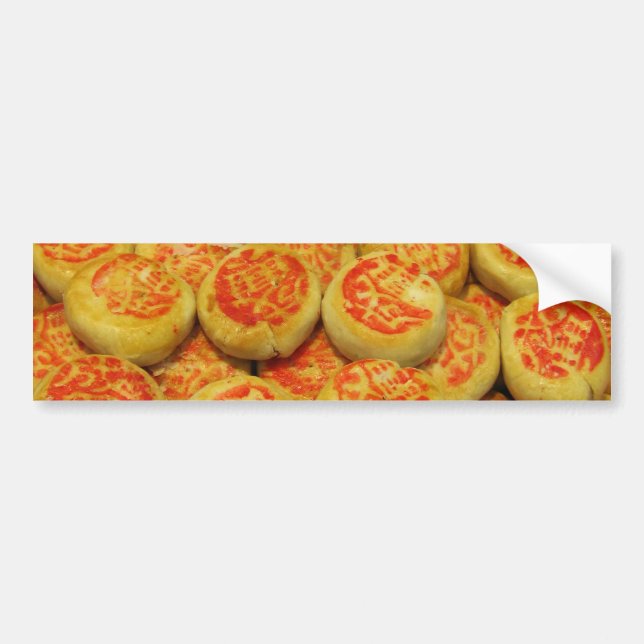 Kanom Pia ขนมเปี๊ยะ ~ Asian Sweets Desserts Food Bumper Sticker (Front)