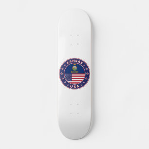 Kansa, Kansas sticker, bag, clock, phone case Skateboard
