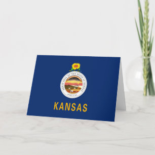 Kansan Flag & Seal, Flag of Kansas Card