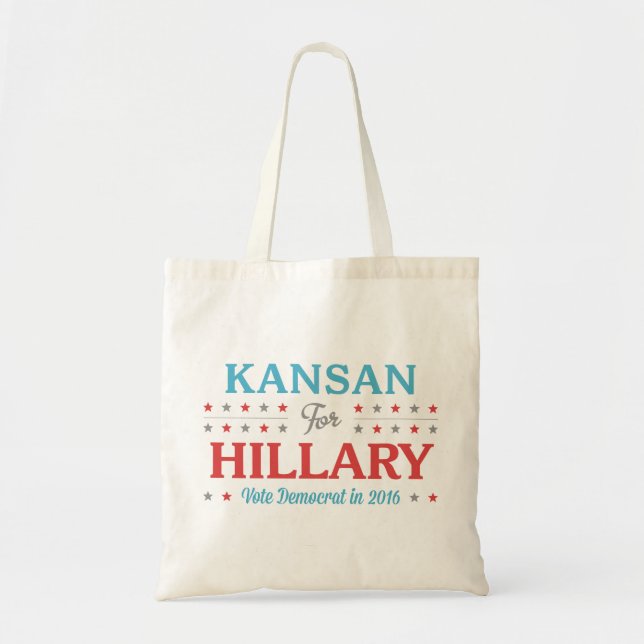 Kansan for Hillary Tote Bag (Front)