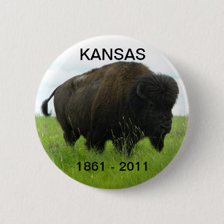 Kansas 1861 - 2011 2 inch round button