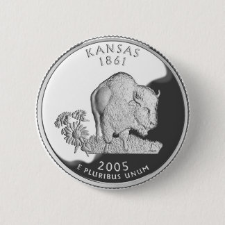 Kansas 2 Inch Round Button