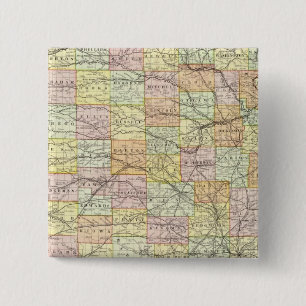 Kansas 2 inch square button
