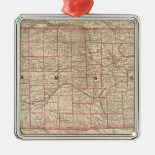 Kansas 3 metal ornament