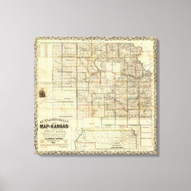 Kansas and The Gold Mines Canvas Print (Front)