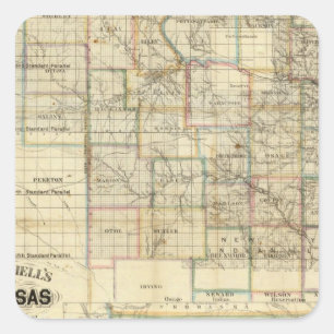 Kansas and The Gold Mines Square Sticker