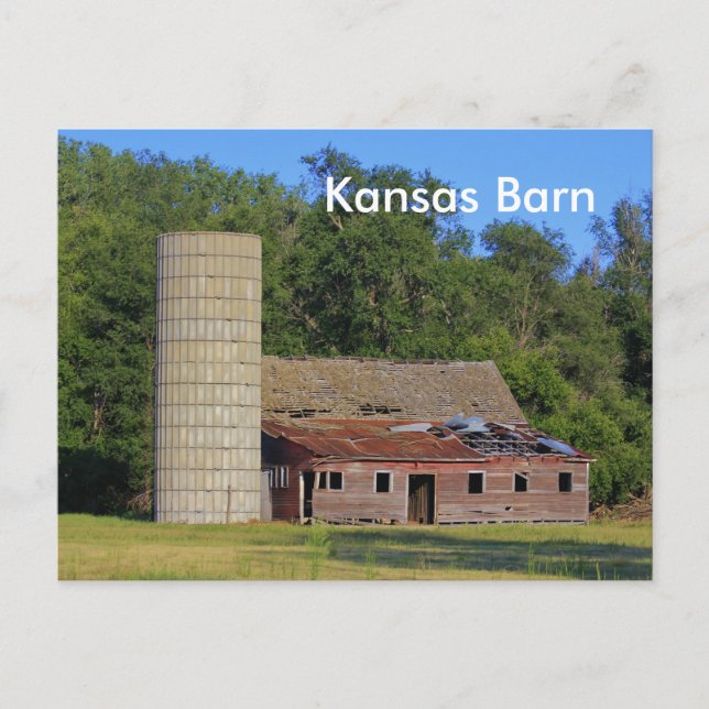 Kansas Barn Post Card (Front)