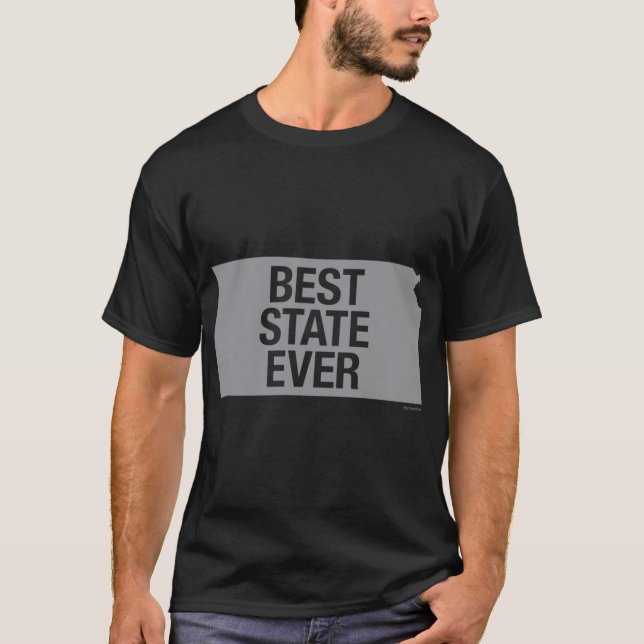 Kansas Best State Ever Kansas Gifts T-Shirt (Front)