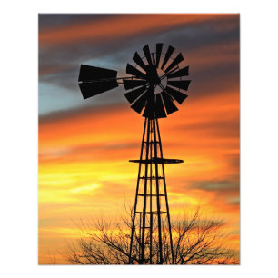Kansas Christmas 2021 colourful Sunset with clouds Photo Print