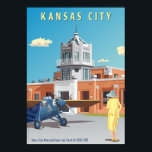 Kansas City Airport Art Deco Poster<br><div class="desc">Designed by aviation artist Rosie Louise in 2010 this is a contemporary design NOT an old poster reproduced by a non-artist.This shows the long demolished Kansas City Airport in the 'twenties in its Art Deco glory. The aircraft depicted is a Travel Air 5000</div>