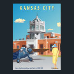 Kansas City Airport Art Deco Poster<br><div class="desc">Designed by aviation artist Rosie Louise in 2010 this is a contemporary design NOT an old poster reproduced by a non-artist.This shows the long demolished Kansas City Airport in the 'twenties in its Art Deco glory. The aircraft depicted is a Travel Air 5000</div>