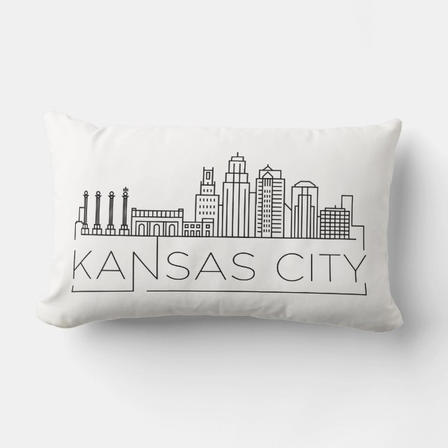 Kansas City, Arkansas Coussin Skyline Lumbar (Recto)