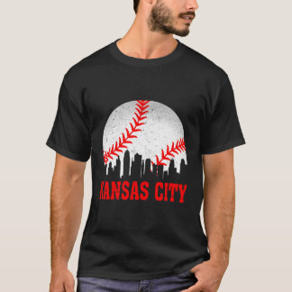 Kansas City Cityscape Baseball Father'S Day T-Shirt