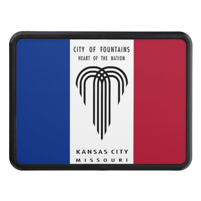 Kansas City flag Trailer Hitch Cover (Front)