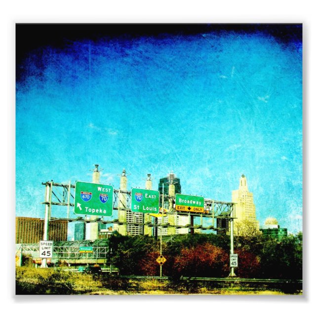Kansas City Highway Photo Print (Front)