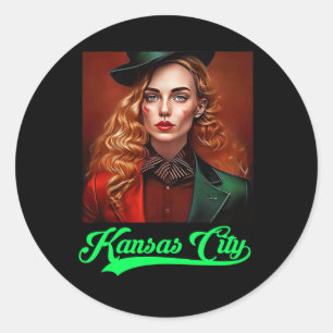 Kansas City Irish Parade Green Beer Barbecue Tailg Classic Round Sticker