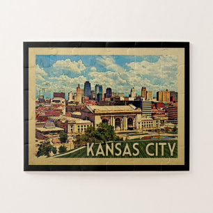 Kansas City Jigsaw Puzzle Missouri Vintage voyage