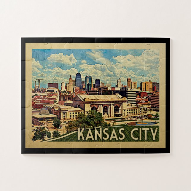 Kansas City Jigsaw Puzzle Missouri Vintage voyage (Horizontal)