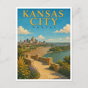 Kansas City Kansas Kaw Point GeoSaga Postcard
