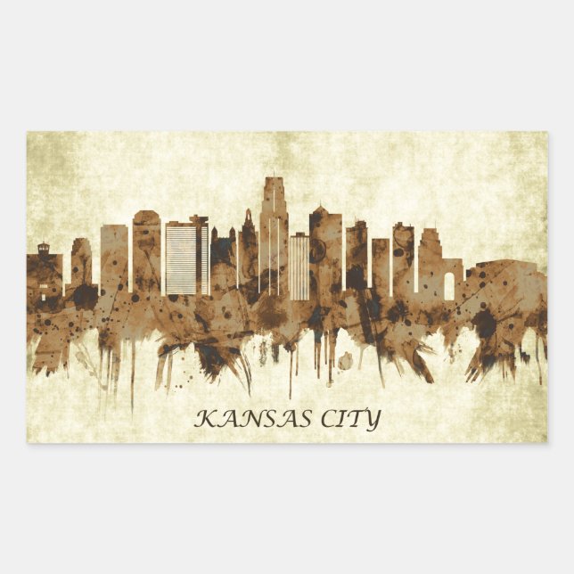 Kansas City Missouri Cityscape Sticker (Front)