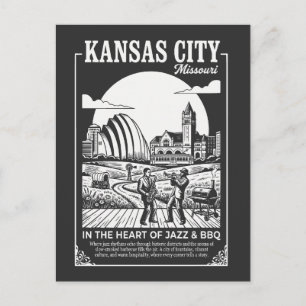Kansas City Missouri In The Heart of Jazz and BBQ Postcard