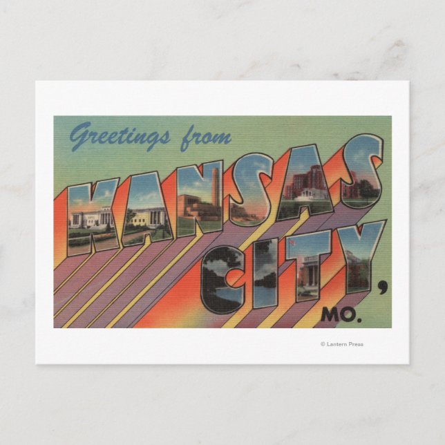 Kansas City, Missouri - Large Letter Scenes Postcard (Front)