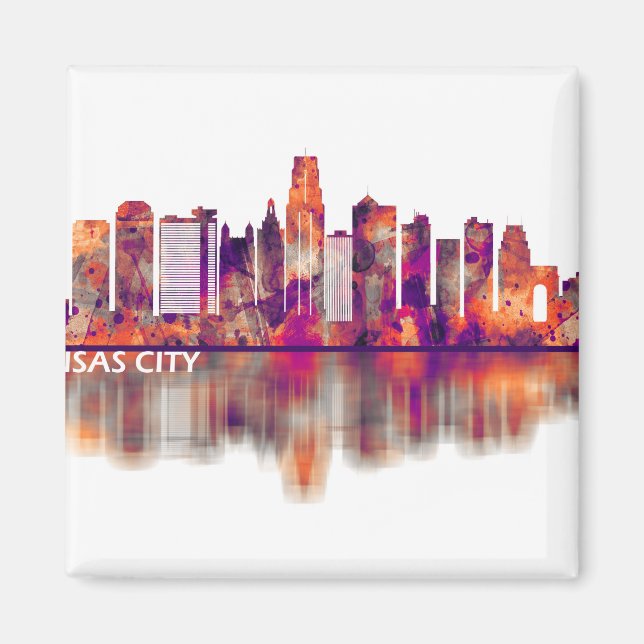Kansas City Missouri Skyline Magnet (Front)