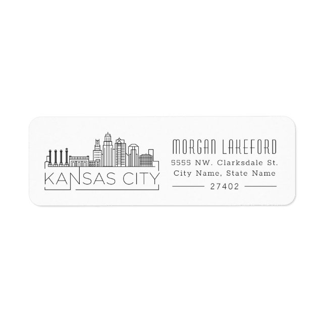Kansas City, Missouri Stylisé Skyline | (Devant)