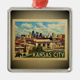 Kansas City Missouri Vintage Travel Ornament